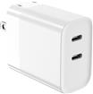 iCAN 45W GaN PD Charger | 2 x USB-C | White